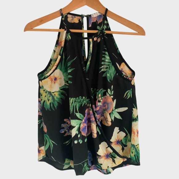 Sienna Sky Floral High Neck Sleeveless Blouse - Picture 1 of 6